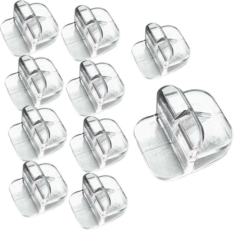 auaurly 10 PCS Rimless Aquarium Clips for 1/8" to 3/16" Glass,Top Mounting Support Holder Clamp Replacements for Rimless Tank Lids - Image 1
